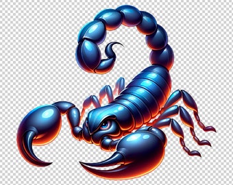 Scorpion Clipart, PNG, 300 DPI High Res Image, Scorpion_001, Transparent Background image for print and web, Scorpion Design for merchandise