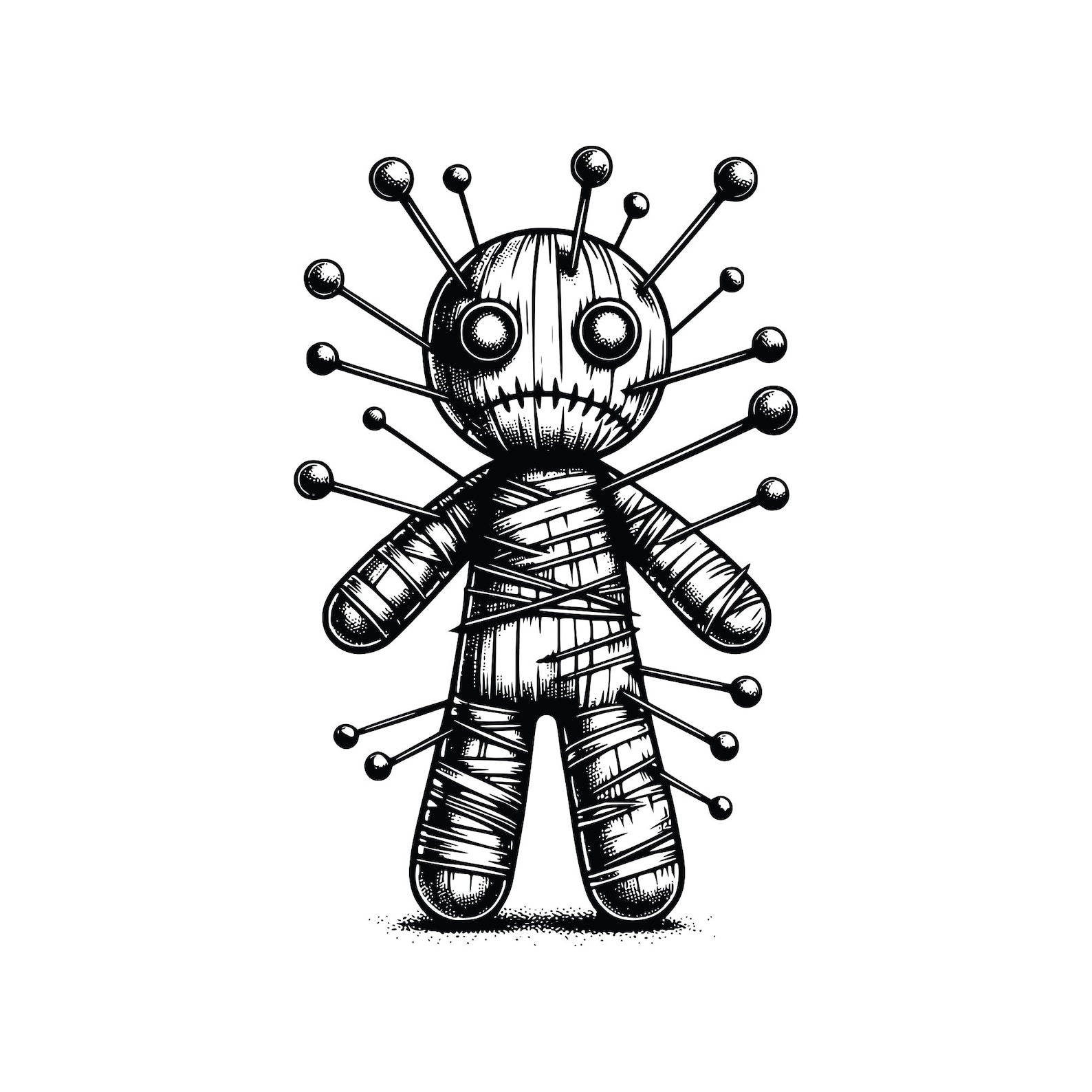 Voodoo Dolls Clipart 6PK1, AI, PNG, SVG Format Bundle, Voodoo Dolls ...
