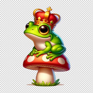 Froschkönig PNG Clipart: transparenter Hintergrund (Instant Download)