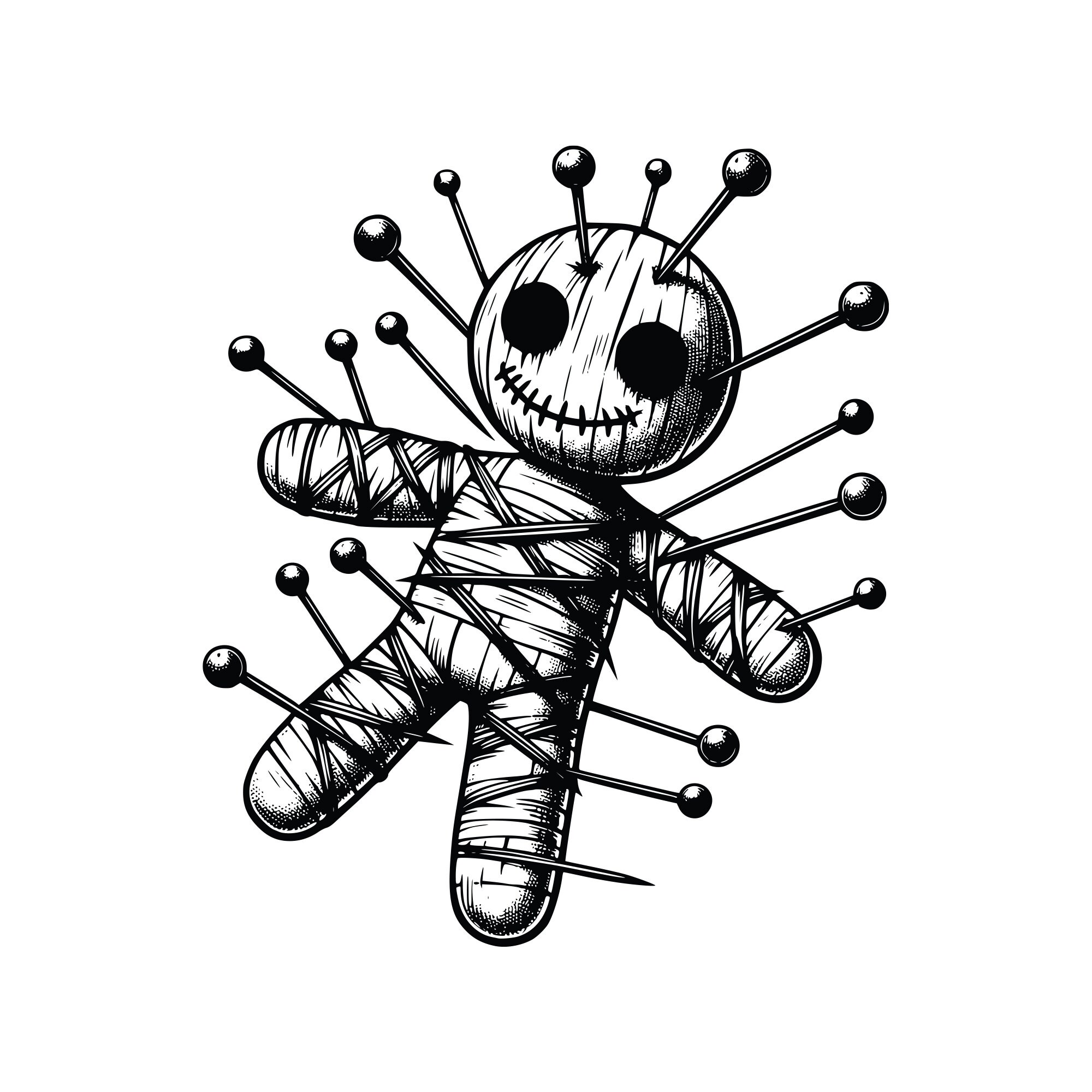 Voodoo Dolls Clipart 6PK1, AI, PNG, SVG Format Bundle, Voodoo Dolls ...