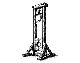 Guillotine_004, AI, PNG, SVG-Format Bundle, Guillotine Clipart, Vektorbilder für den Druck