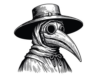 Pestdoktor_001, AI, PNG, Clipart-Bundle im SVG-Format, ursprüngliche Vektor-Illustration, sofortiger digitaler Download, ohne Verpixelung vergrößern