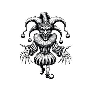 不気味で気味の悪い道化師の EPS、SVG、PNG 形式のハロウィーン装飾用クリップアート バンドル、即時デジタル ダウンロード、ベクター グラフィックス、オリジナル アートワーク