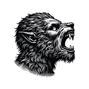 Wolfman_002, AI, PNG, SVG Formato Clipart Bundle, Illustrazione vettoriale originale, Download digitale istantaneo, Ingrandisci senza pixel, Unico
