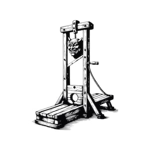Guillotine_003, AI, PNG, ensemble de cliparts au format SVG, illustration vectorielle originale, téléchargement numérique instantané, agrandissement sans pixellisation, oeuvre d'art !