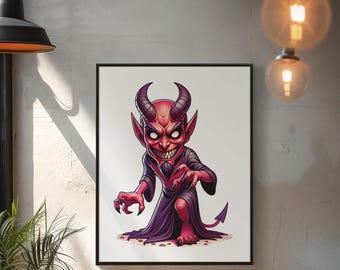 Satanic Devil PNG: Gothic Horror Clipart - Occult Illustration