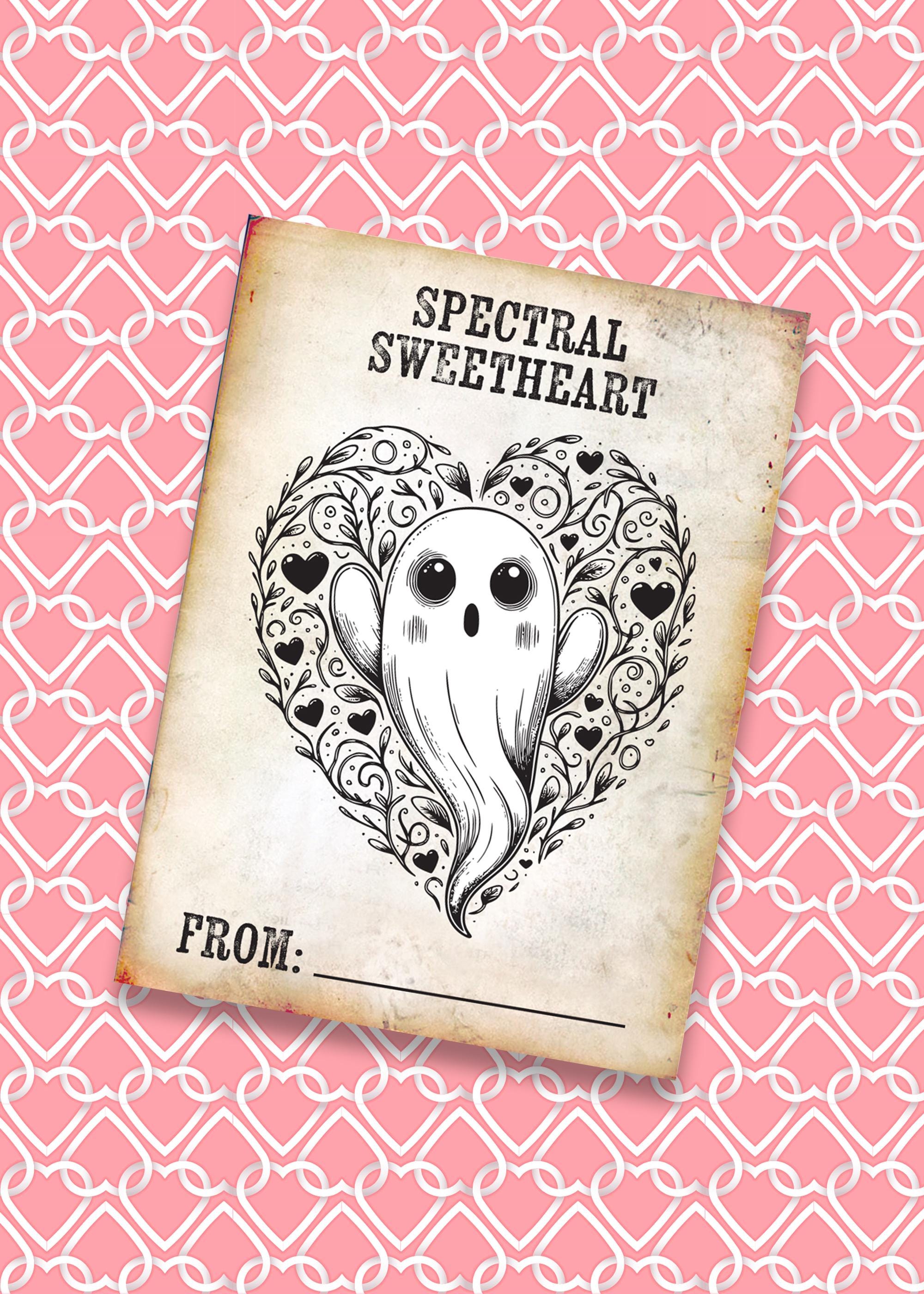 Ghost Valentine Cards: Spooky Love Notes, Classroom Favors (instant  Download PDF) - Etsy, image size:2000x2800