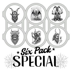 Satan Clipart 6PK1, AI, PNG, SVG format bundle, Satan Clipart, Satan pictures for print, web, 6 Pack Design Bundle, Transparent Background