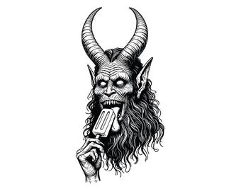 Eat Pizza Hail Satan 1 - High Resolution Svg, AI, Png and MORE! - Etsy