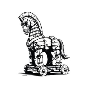 Mythisches Pferd EPS, SVG, PNG Clipart: Digitaler Sofort-Download, antike griechische Illustration, Vintage Halloween Vektor, Original Kunst