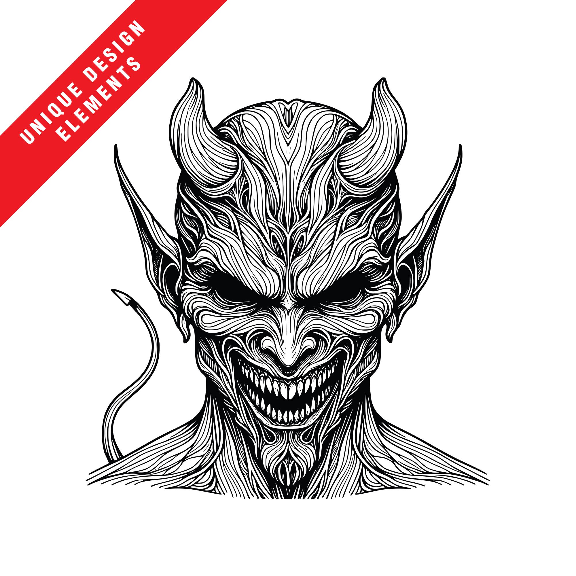 ドッグフード Satan Satan Headshot, AI, PNG, SVG Format Clipart Bundle, Original