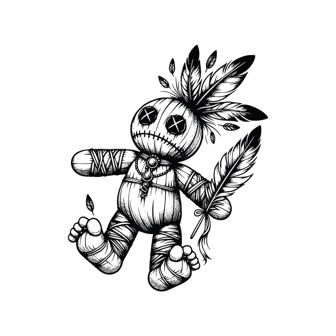 Voodoo Dolls Clipart 6PK1, AI, PNG, SVG Format Bundle, Voodoo Dolls ...