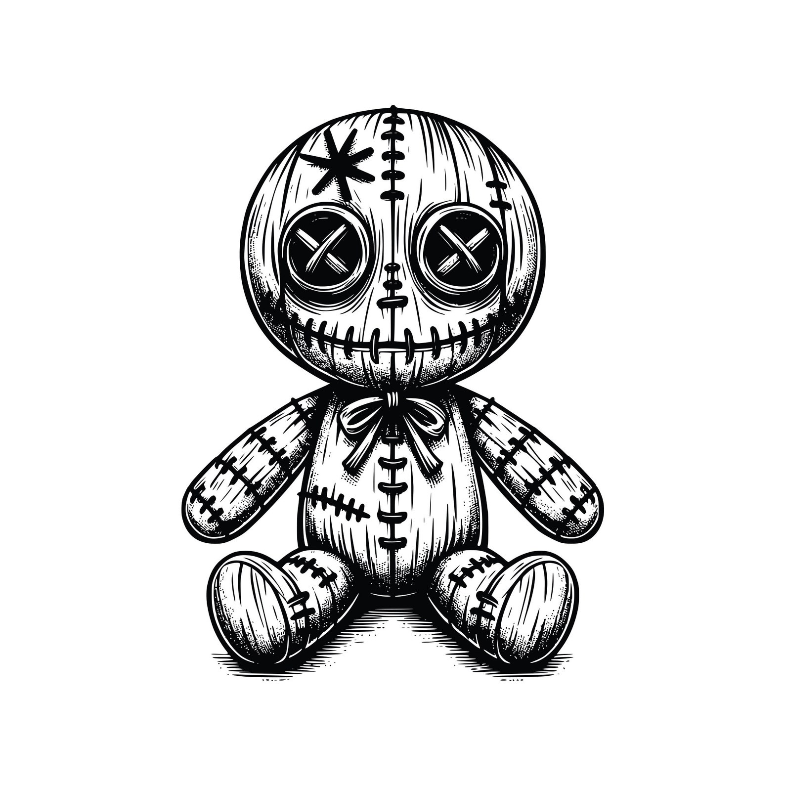 Voodoo Dolls Clipart 6PK1, AI, PNG, SVG Format Bundle, Voodoo Dolls ...