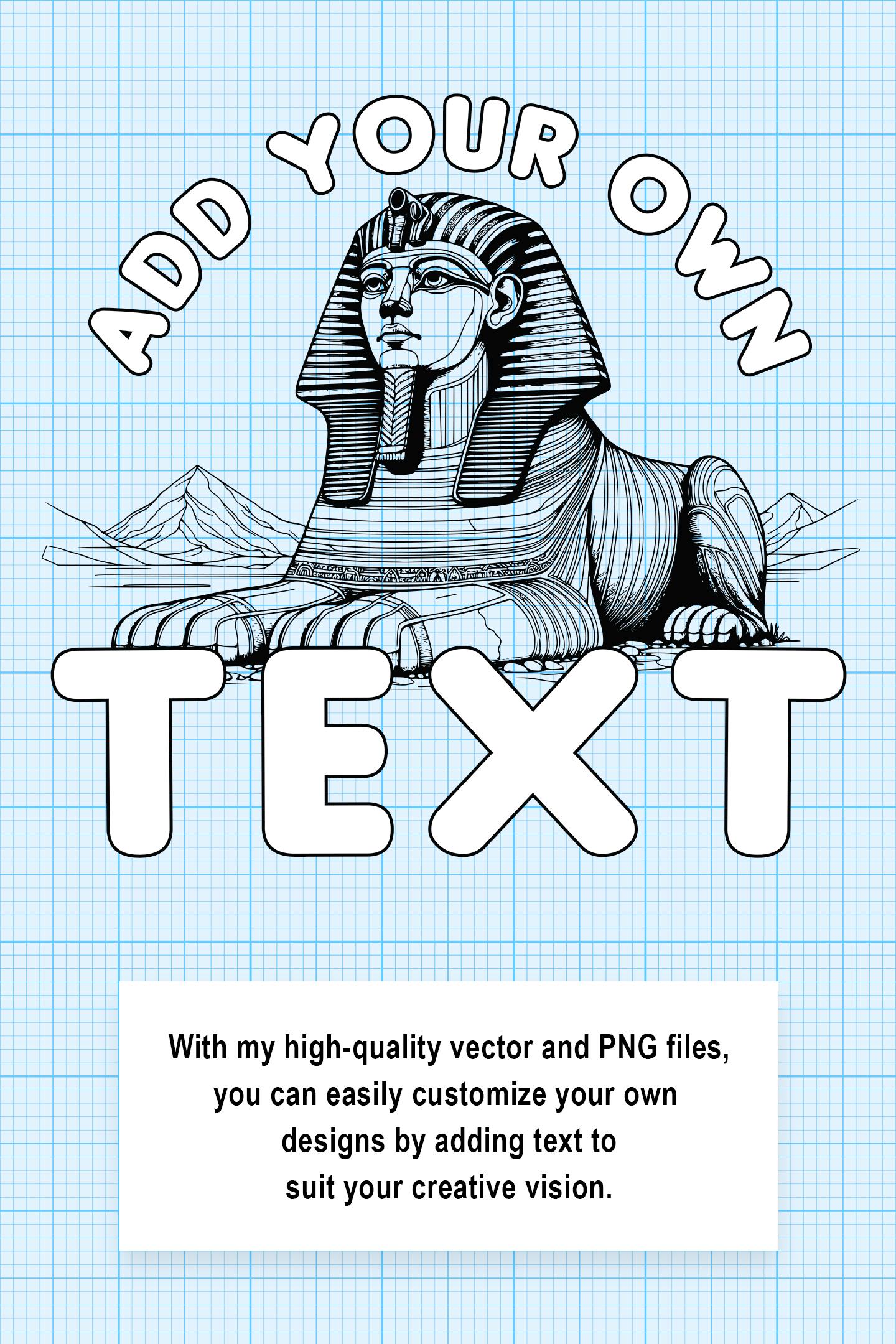 Egyptian Sphinx Clipart Bundle: Giza Vector Illustration (EPS, SVG, PNG ...