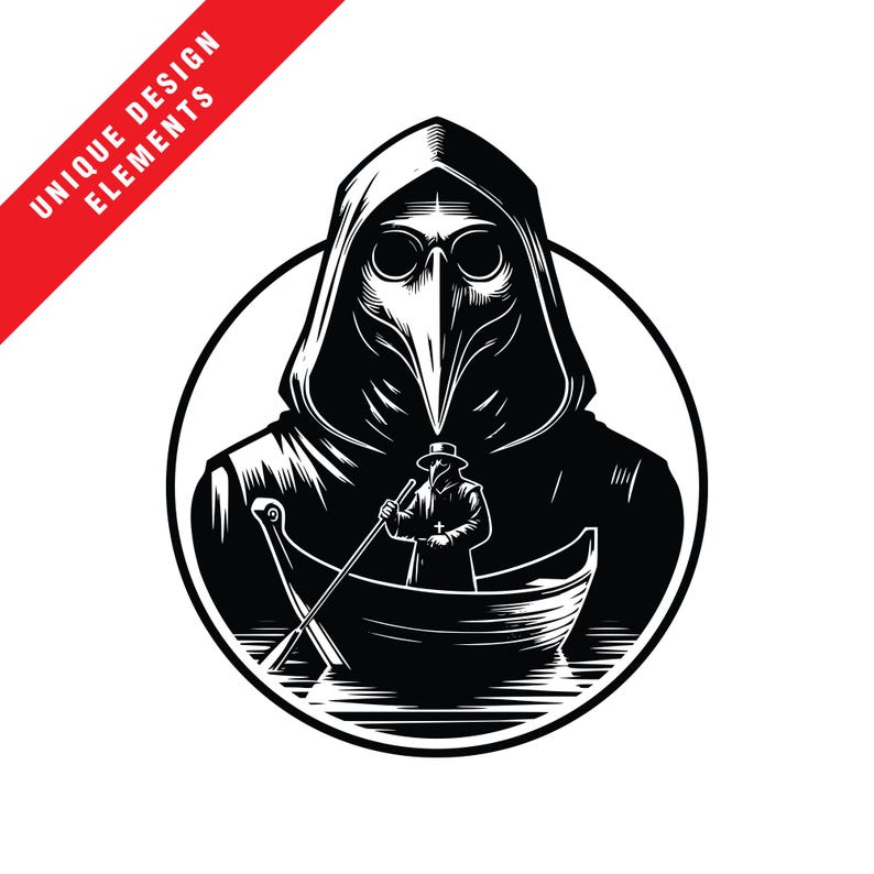 Multi Image Plague Doctor Clipart Set | Gothic Silhouette Vector Files ...