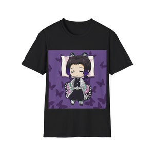 DS Anime Fanbase T-shirt Manga Shirt, Mens Anime Shirt, Womens Anime T-Shirt, 100% Cotton Japanese Anime Shirts, Demon Slayer Shinobu Chibi