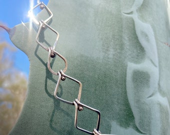 Sterling Silver Chain with hand-forged links