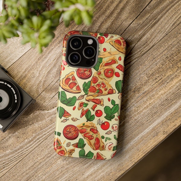 Pizza Phone Case, Food Pattern Magsafe Case with Slim, Tough Options for iPhone 15 14 13 Pro Max, Gift for Her, On Sale, Gift for Mother