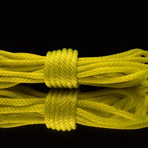 Starfire Yellow Nylon Fluorescent Bondage Rope Great for Bondage and Shibari 1/4&quot; 6mm Solid Braid - Super Soft - Machine Washable