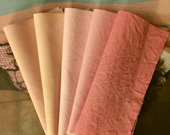 Blush // Natural dyed cotton, 5 pieces, 6x6