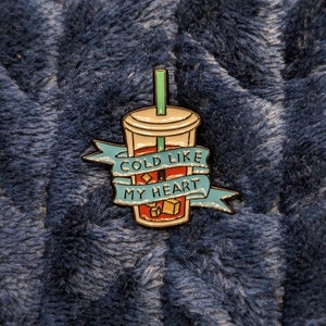 Cute coffee enamel pin