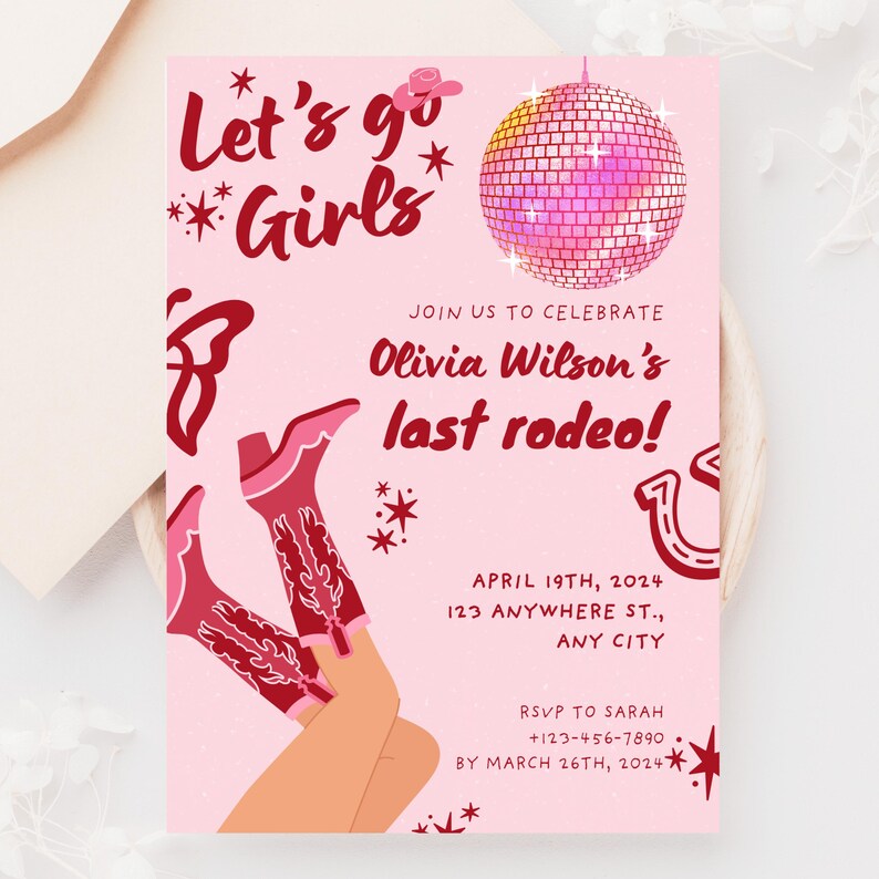 Hen Party Bachelorette Party Invitation Digital Download DIY Printable