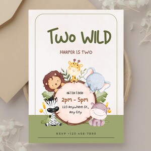 Second 2nd Birthday Invitation Digital Download DIY printable canva design