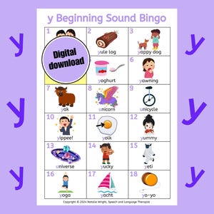Gioco del bingo dei suoni del parlato stampabile, scheda dei suoni per principianti, schede di articolazione del parlato, gioco di logopedia, scheda flash di fonetica per bambini, strumento