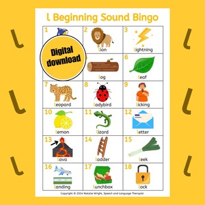 l Jogo de bingo de som de fala para impressão, cartão de som inicial, cartões de articulação de fala, jogo de terapia da fala, cartão de memória fonética para crianças, ferramenta