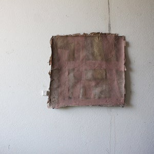 LINEN WALL HANGING #6 / abstract painting / modern rustic / original painting / wall art / australian artist / interior design / pamelatang