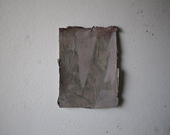 PAPER ART #14 / small abstract painting / rustic art / primitive wall art / australian artist / paper art / pamelatang