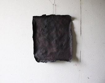 LINEN WALL HANGING #14 / charcoal black / abstract painting / painting / wall art / australian artist / interior design / pamelatang