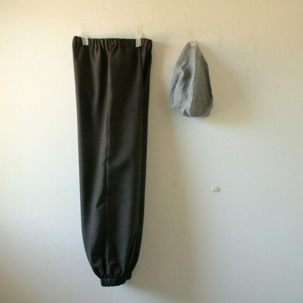 READY TO SHIP / wool trousers / wool pants / dark brown / women / made in australia / handmade by pamelatang