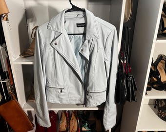 Women’s Anne Klein Suede Jacket  Vintage 1990&#39;s Size small, Dark Brownish suede/ Leather Cropped Blazer with  Lion Logo