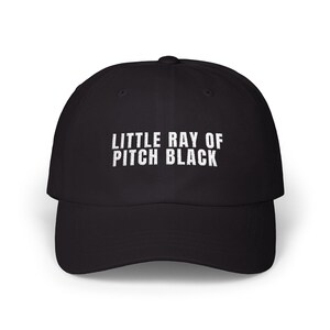 Little ray of Pitch Black Embroidered Hat