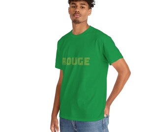 Color Delusion « Rouge » - T-shirt unisexe en coton épais en or, vert, rose, bleu marine ou bleu