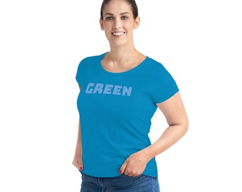 Color Delusion « Green » - T-shirt Jazzer pour femme en bleu azur, bleu marine ou framboise