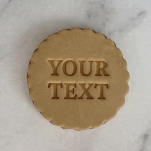 Personalized cookie and fondant stamp with cutter