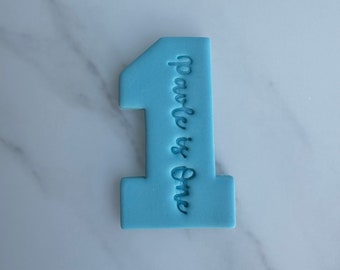 Personalisierter Keks- und Fondantstempel 1st Birthday / Geburtstag - Name