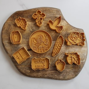 Slavski set - Ikona 1 / Modlice - Kalupi / Slavski Kolac - Serbisch-orthodoxe Stempel und Ausstecher