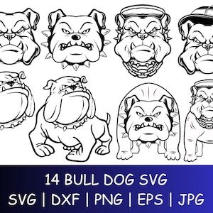 Bulldog mascotte Svg, schattige Amerikaanse Bulldog, Bulldog Svg, Bulldog-illustraties, Bulldog hoofd Svg, Bulldog moeder Svg, Bulldog Png, Instant Download.