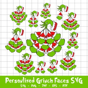 Grinch Gesicht svg, The Grinch svg Bundle, Grinch Hand, Grinch Familie Shirt, Herz Weihnachten Familie svg, frohe Weihnachten svg, Digitaler Vektor Schnitt