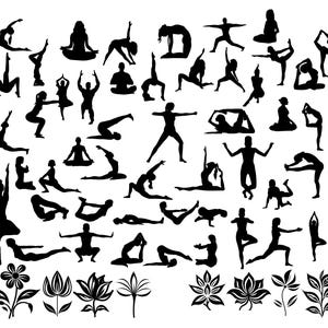Yoga SVG bundel, Namaste SVG, yoga meditatie SVG, yoga pose SVG, lotusbloem SVG, yoga shirt SVG, yoga chakra's Pack bundel, yoga clipart.