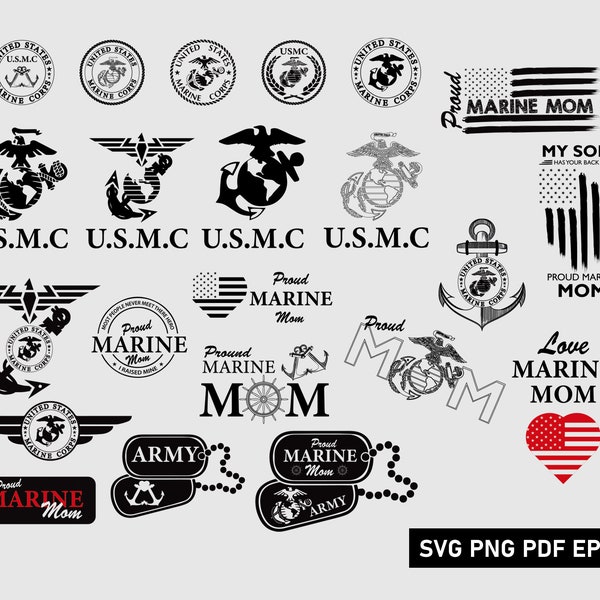 Army Svg Bundle, Proud Marine SVG,  Proud Army svg, Patriotic Svg, Marine, Soldier Svg, Navy Svg, Memorial Day Svg, Instant Downloads.