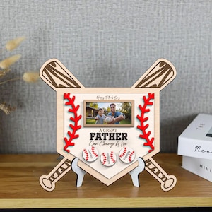 Personalisierte Dad Baseball Fotorahmen Zeichen SVG, Baseball Dad Zeichen svg, Geschenk für Papa, Vatertagsgeschenke svg, Glowforge svg, Laser Cut-Dateien.