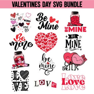 Valentijnsdag Svg Png-bundel, Valentijnsdagcitaten, Glitter Valentine Png, Love Xoxo Png Cricut & Silhouette, Valentine-shirts, Love Svg.