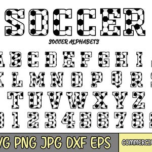 Voetbal alfabet Svg, voetbal lettertype Svg, voetbal moeder Svg, College Varsity lettertype, voetbal letters en cijfers, sport lettertypen, gesneden bestanden voor Cricut.
