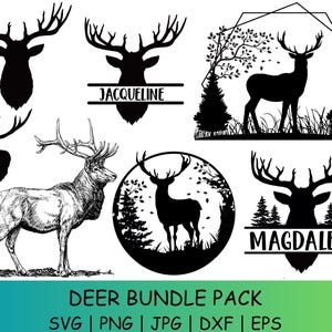 Caça de veados Svg, Pacote de caça Svg, Veado Svg, Caçador Svg, Clipart de caça, Arquivos de corte de caça para Cricut, Chifres Svg, Ao ar livre Svg, PNG.