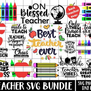 Teacher Svg, Retro Maestra Bundle, Spanish Teacher Bundle, Bright doodle Teacher Life Svg, Teacher Appreciation, Maestra Back To School Png.