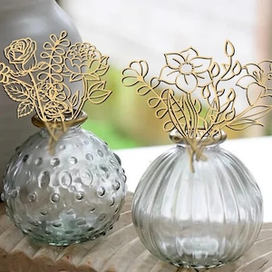 Pacote de flores silvestres Svg, arquivos de flores cortadas a laser Svg, arquivos de flores botânicas cortadas a laser, flores rosas Svg, arquivos de buquê para o dia das mães cortados a laser.